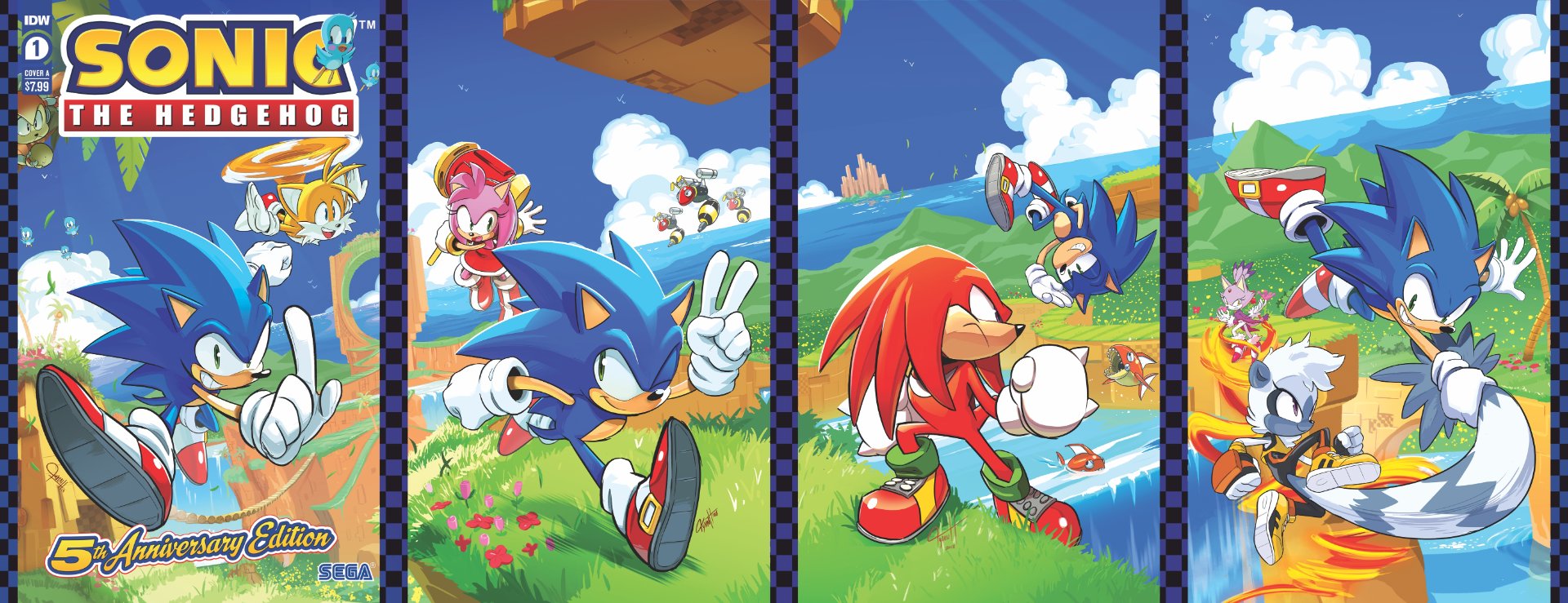 Idw Sonic 5th Anniversary Reissue Covers And Release Date Grabber Zone 4605