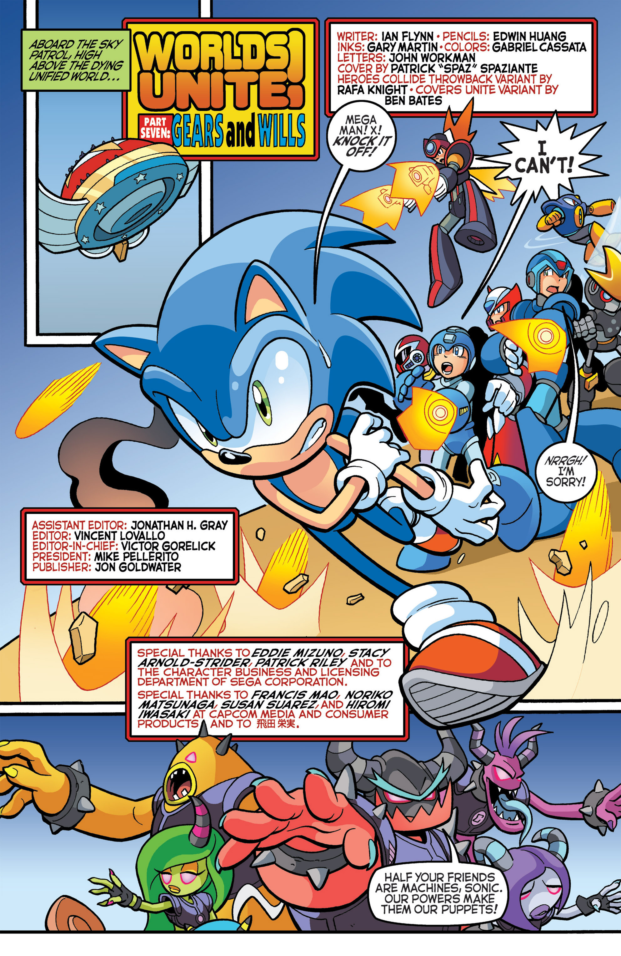 Sonic The Hedgehog Mega Man Worlds Unite - Prelude FCBD (2015) Archie