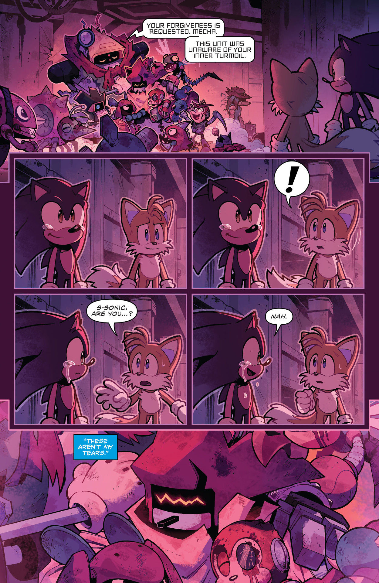 Sonic the Hedgehog (IDW COMICS)- Scrapnik Island Issue 4 Mecha Sonic's  Redemption (Dub) 