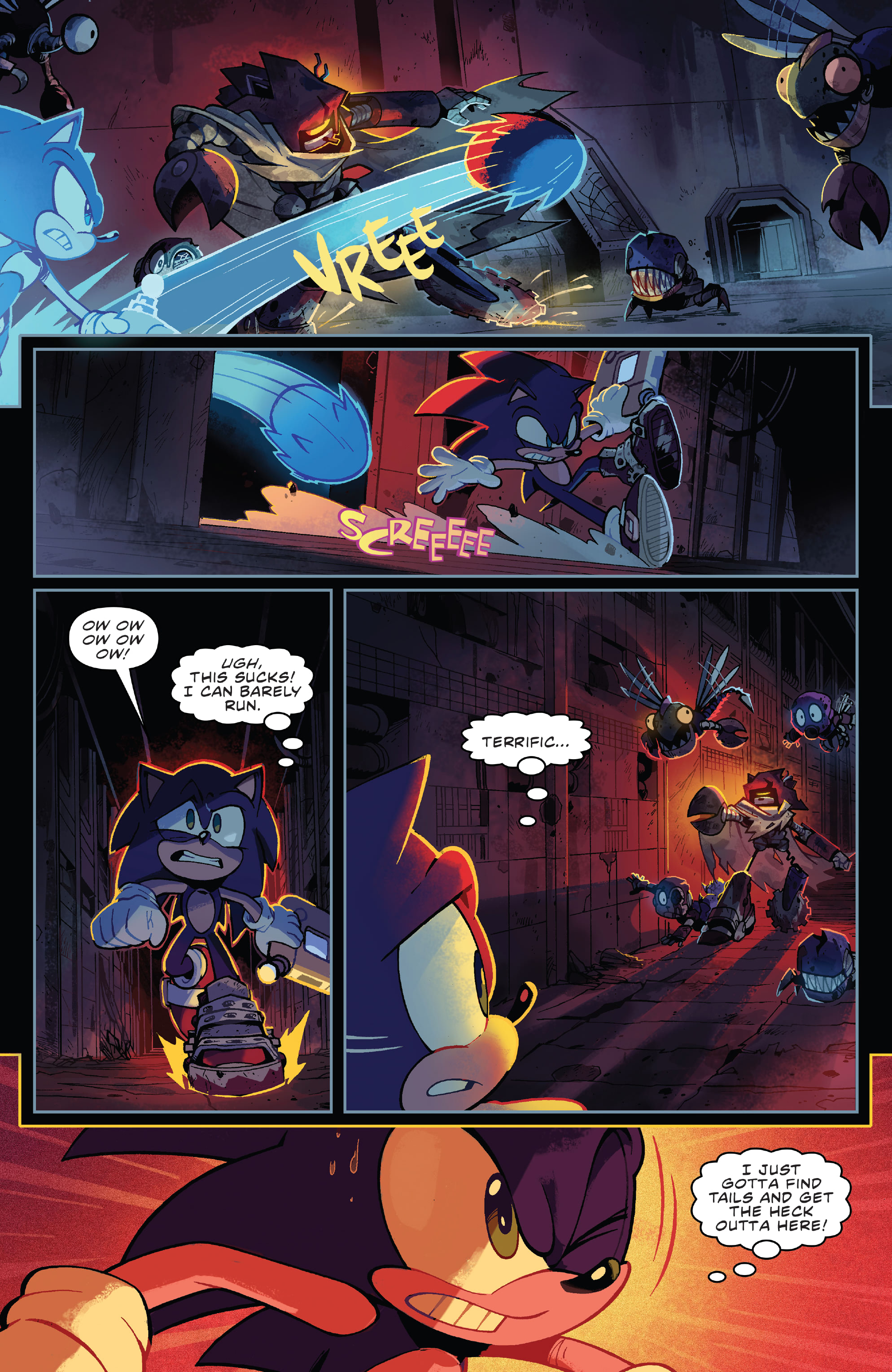 Javantay Reid Stanley on X: Sonic being aware Mecha Sonic (IDW) Sonic The  Hedgehog Scrapnik Land issue 1  / X