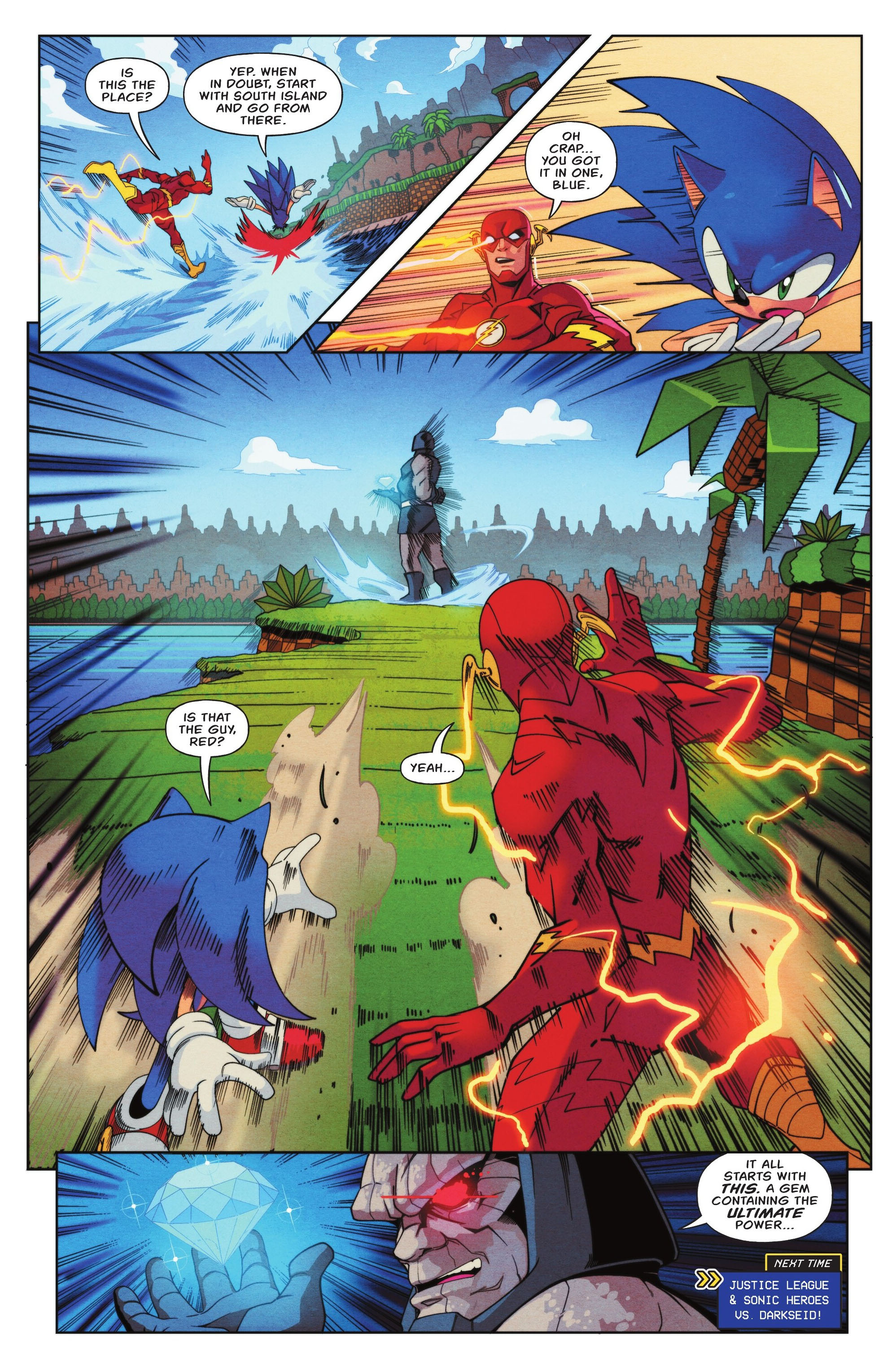 Sonic et Flash face à Darkseid